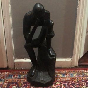 Vintage African solid wood statue